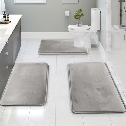 Badmat Set – Zacht – Antislip – Voor badkamer en toilet