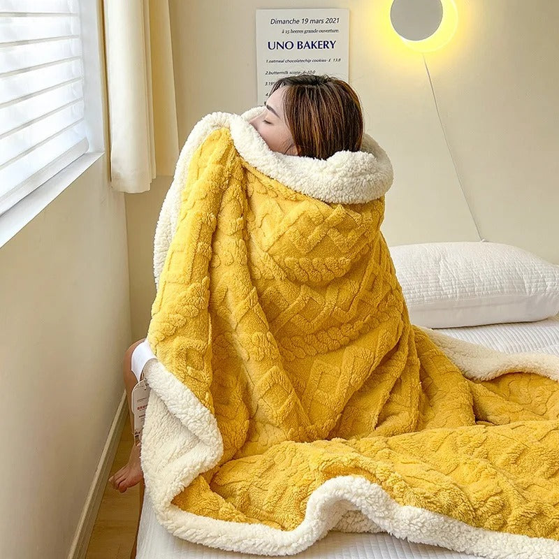 LuxyCozy Lamswollen Winter Deken - Ultiem Comfort voor de Koude Maanden