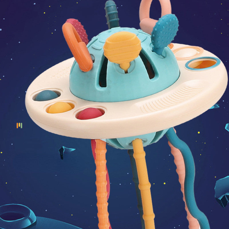 Interactief Fidget Speelgoed – Kleurrijke Draden en Ringen – Voor Baby’s en Peuters