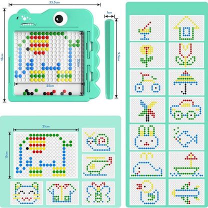 Educatief Speelbord – Kleur en Vorm Puzzel – Voor Kinderen – Met Kleurige Perlen