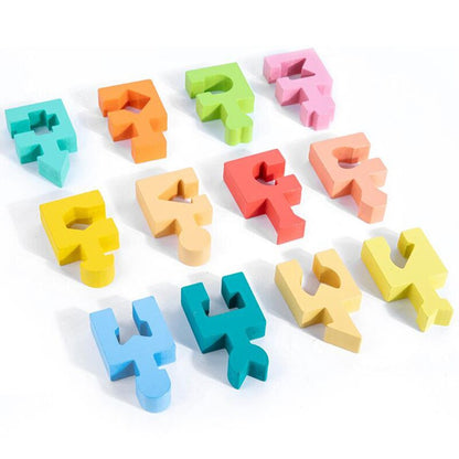 Educatief Puzzelspel – Kleurrijke Houten Blokken – Voor Kinderen