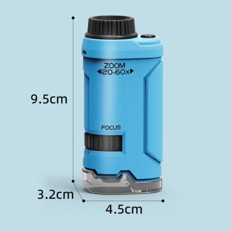 Handheld Microscoop – Zoomfunctie 120x-60x – Voor Educatief Gebruik