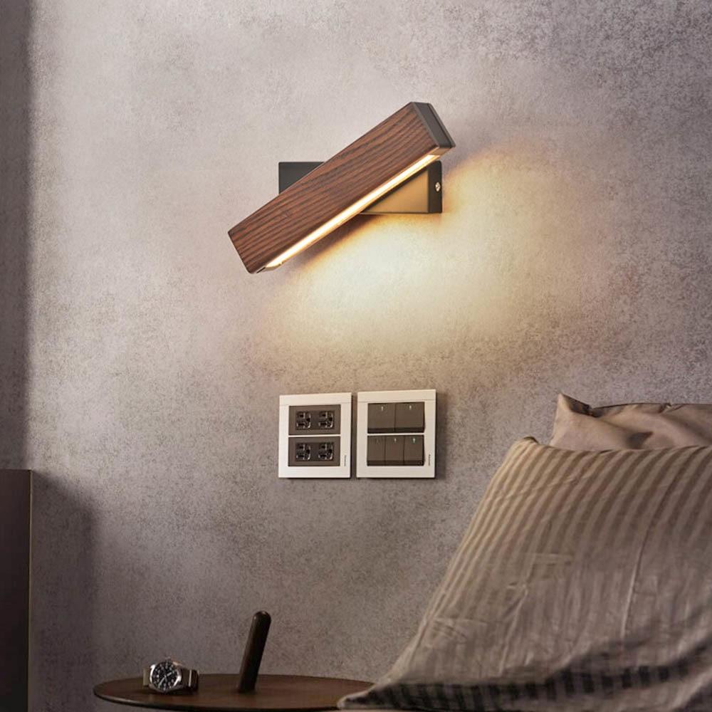 Wandlamp – Houten afwerking – Moderne stijl – Voor slaapkamer en woonkamer