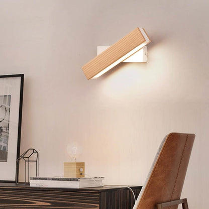 Wandlamp – Houten afwerking – Moderne stijl – Voor slaapkamer en woonkamer