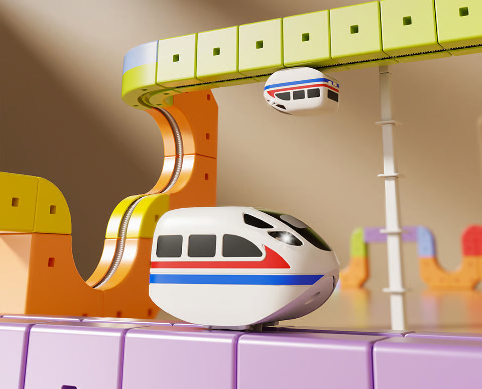 Kleurrijk Treinbaan Speelgoed – Modulaire Stukken – Voor Kinderen – Educatief Speelgoed