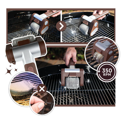 Elektrische Grillborstel – RVS – Snel en Efficiënt – Voor BBQ's en Grillroosters