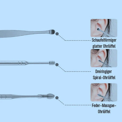 Oorstaafjes Set – RVS – 6 Stuks – Voor Oorreiniging en Verzorging